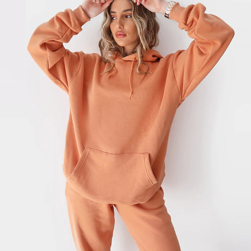 Wholesale Blank Jogger Sets Cotton Oversized Designer Womens Tracksuit Set-Aktik