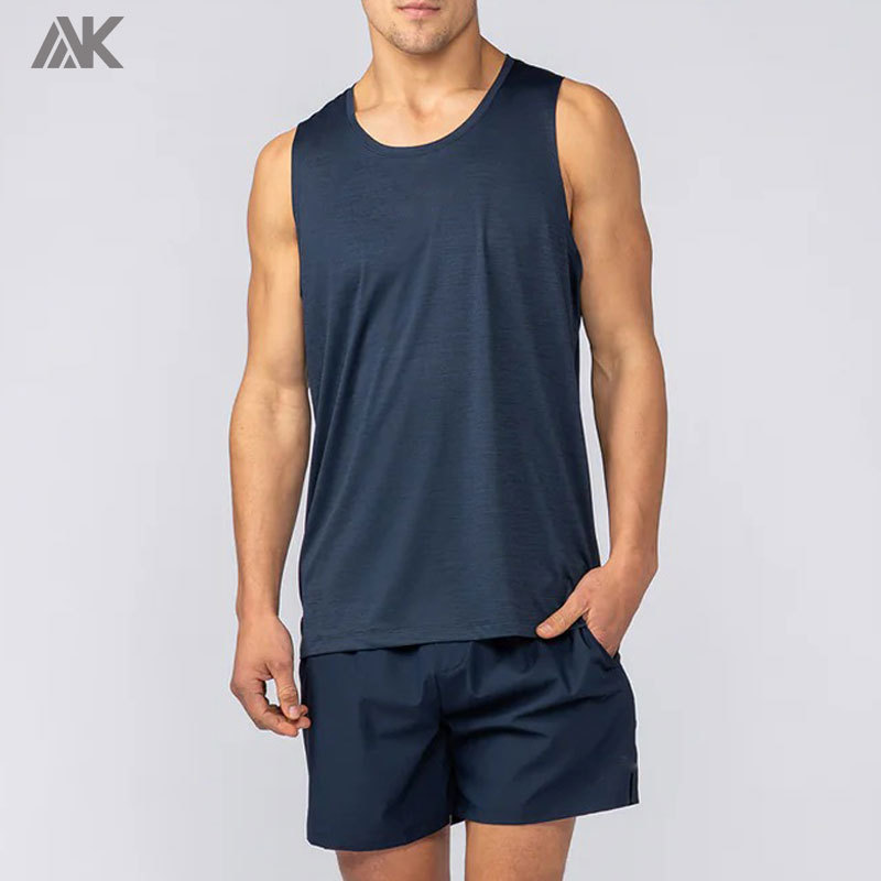 Custom Scoop Neckline Men's Tank Top Ultra-lightweight Quick-drying Tank Tops For Men-Aktik